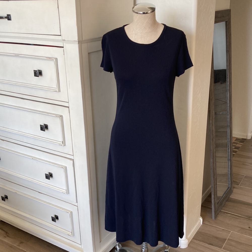 Ralph Lauren Black Label 4 A Line viscose knit short sleeve dress